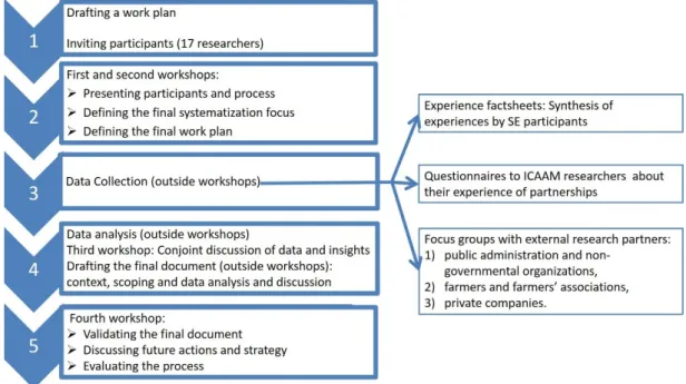 Figure 2. Five phases of the systematization of experiences process undertaken at ICAAM.