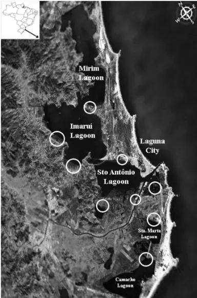 Fig. 1 – Study area. Circles represent researched farms.