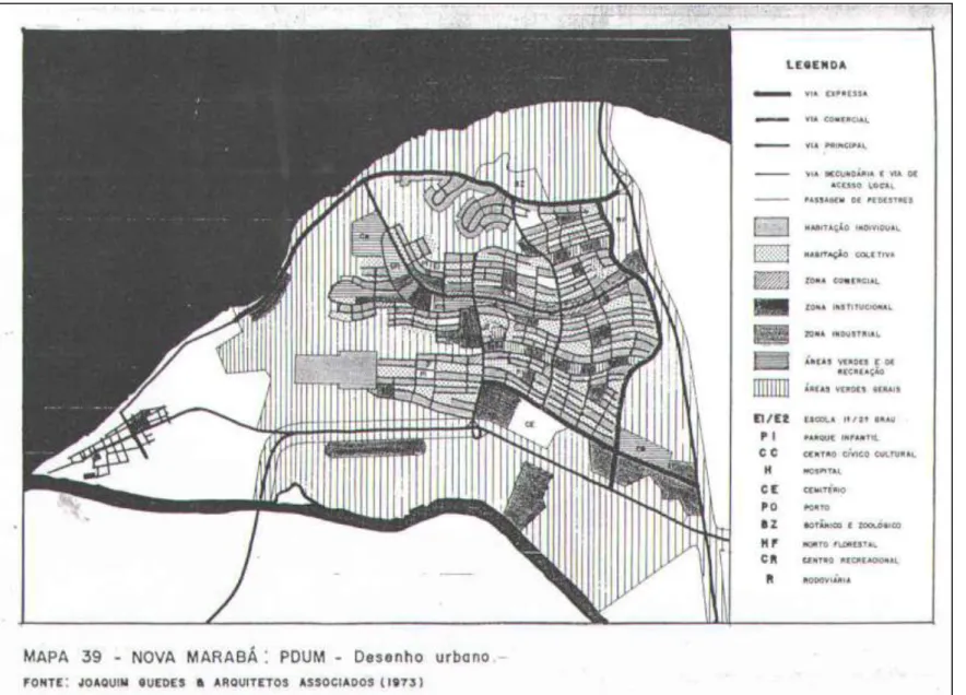 Figura 11: Desenho urbano do PDUM  Fonte:  TOURINHO (1991).