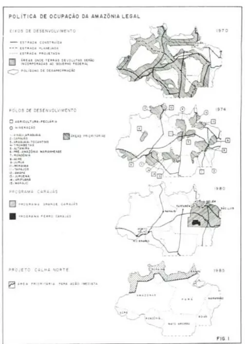Figura 4: A malha técnica-política de controle da Amazônia pelo Estado  Fonte: BECKER (1990a)