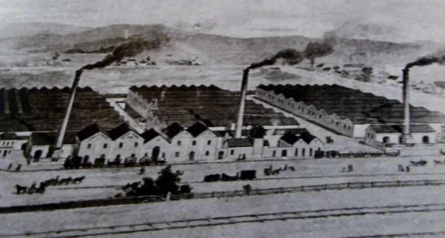 Ilustração 8.: Indústrias Álvares Penteado, São Paulo, 1892. Fonte: FECAP 100 anos, 2002