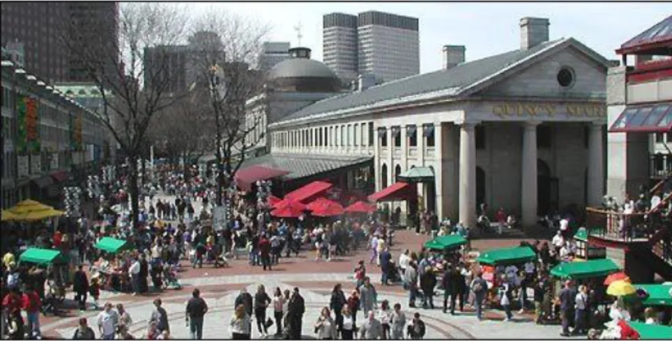 Figura 3 - Boston (USA): exemplo de um prédio histórico voltado para um ambiente de  compras (2015) 