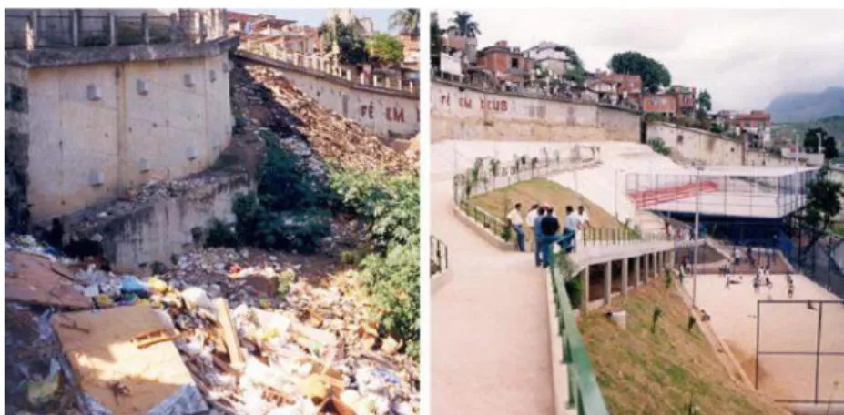 Figura 9 - Rio de Janeiro (RJ): projeto favela-bairro, antes e depois (2008) 