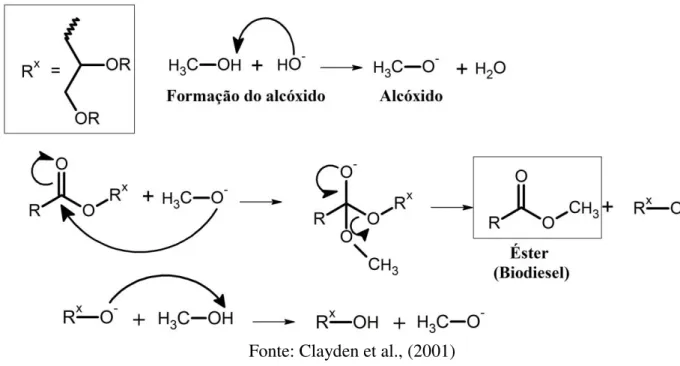 Figura 11: Mecanismo da Reação de Transesterificação por Catálise Básica. 