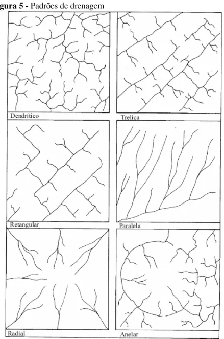 Figura 5 - Padrões de drenagem 