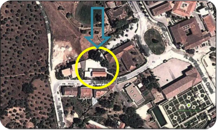 Figura  1  –  Imagem  via  satélite  da  Escola  Básica  do  1º  Ciclo  da Mina. 