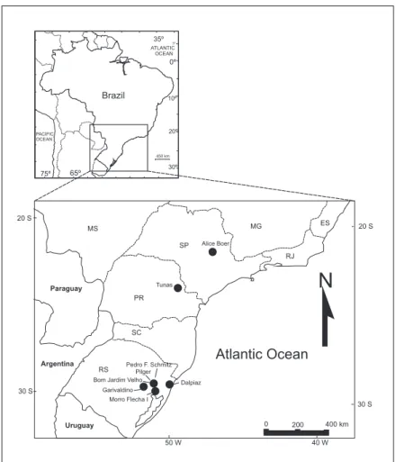 Figure 1 - Location of the analyzed sites.
