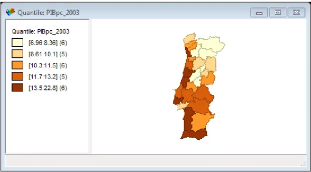 Figure 2: Regional distribution of GDPpc in 2003. 