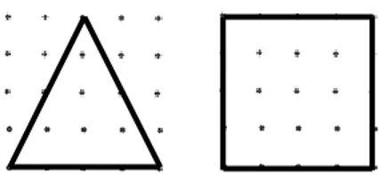 Figura 2 – triângulo isósceles “quase” equilátero e quadrado  - jO 