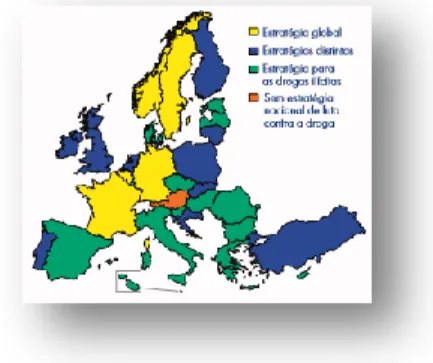 Figura 2 - Estratégias Nacionais de Luta Contra a Droga na Europa. 