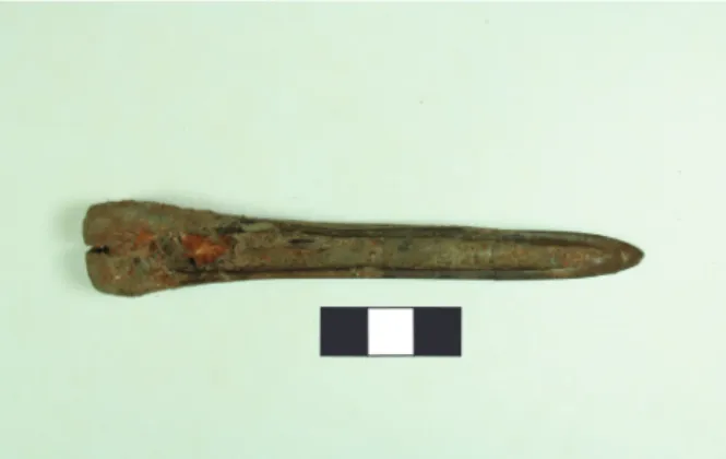 Figure 8 - Bone artifact (“spatula”)﻿ found at Lapa do Santo. 