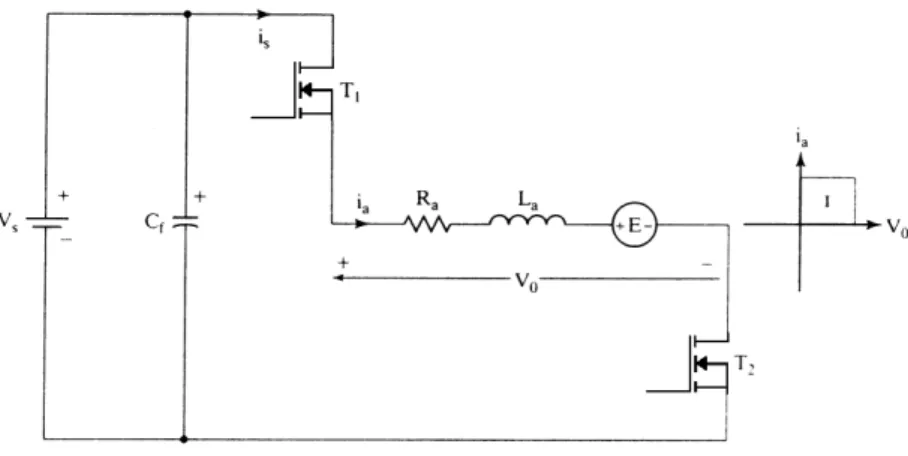 Figura 2.23: Funcionamento no primeiro quadrante com tens˜ ao e corrente positiva na carga