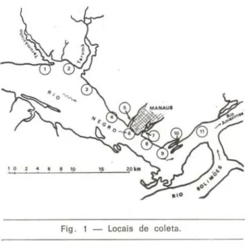 Fig. 1 — Locais de coleta. 