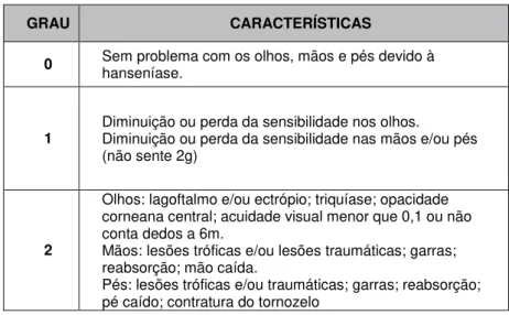 Figura 19: Classificação do grau de incapacidade . 