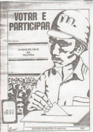 Figura 1: Capa da Cartilha “Votar e Participar”. Diocese de Montes Claros, 1982. 