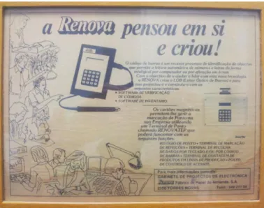 Figura 20: Publicidade aos primeiros equipamentos desenvolvidos e comercializados pela Renova Eletrónica