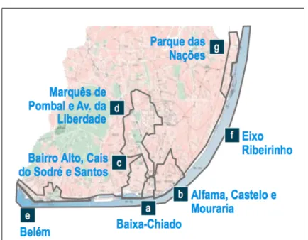 Figura 2-23: Microcentralidades de Lisboa 