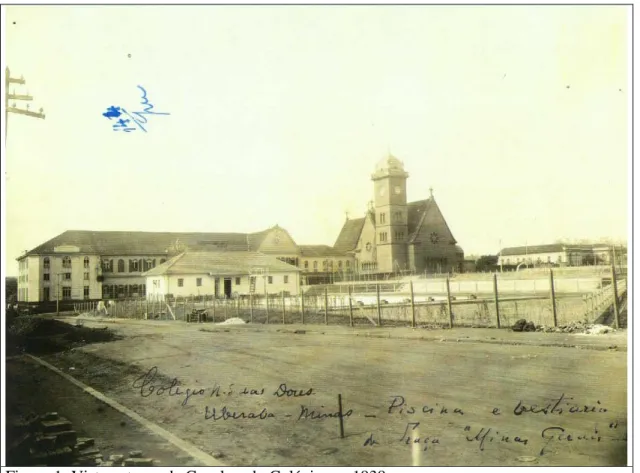 Figura 1: Vista externa da Capela e do Colégio em 1939. 