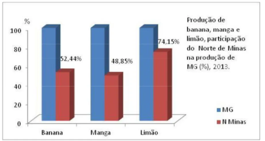 Gráfico 3.1NM Participação (%) das Principais Culturas na Produção de Frutas de MG, 2013