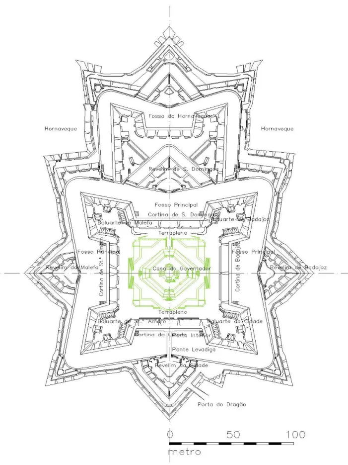 Figura 5 - Planta do piso térreo do Forte da Graça  50                                                  
