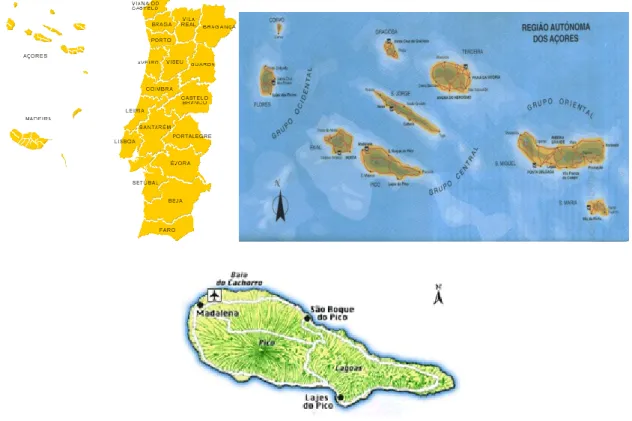 Figura 6 - Portugal e Ilhas; Arquipélago dos Açores; Ilha do Pico; Madalena do Pico 