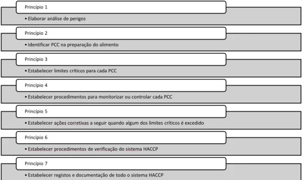 Figura 7 Princípios que regem o sistema HACCP, adaptado [31, 33]. 