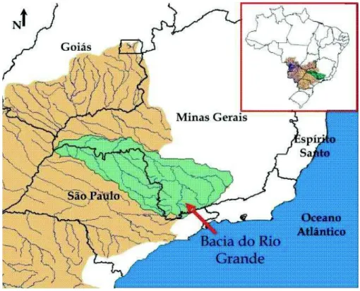 Figura 2.2 – Localização da Bacia do Rio Grande. (Fonte: http://www.igam.mg.gov.br) 