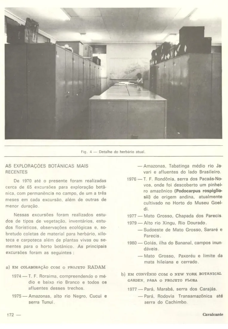 Fig. 4 — Detalhe do herbário atual. 