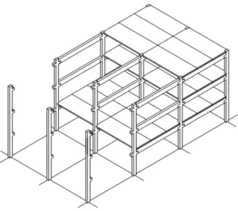 Figura 1 – Sistema estrutural pré-moldado tipo esqueleto. 