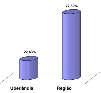 Figura 1. Origem do queijo Minas artesanal comercializado em Uberlândia-MG em 2007.  