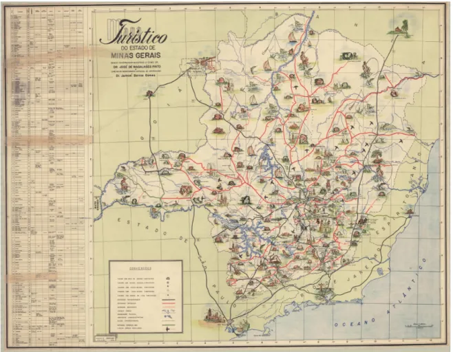 Figura 3: Mapa do Estado de Minas Gerais. Arquivo Público Mineiro. 102