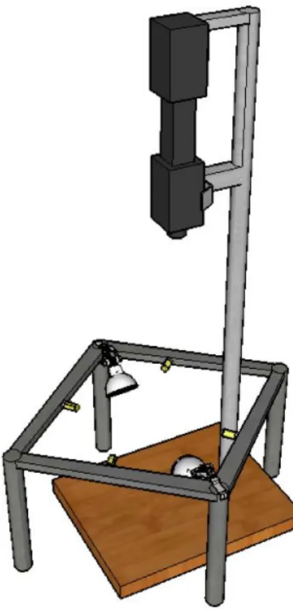 Figure  1  illustrates  the  experimental  setup  assembled  for  the  hyperspectral  image  acquisition