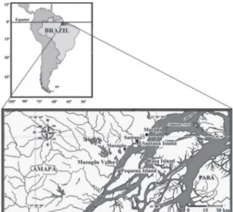 Figure 1 - Localization of the study area and collection sites.