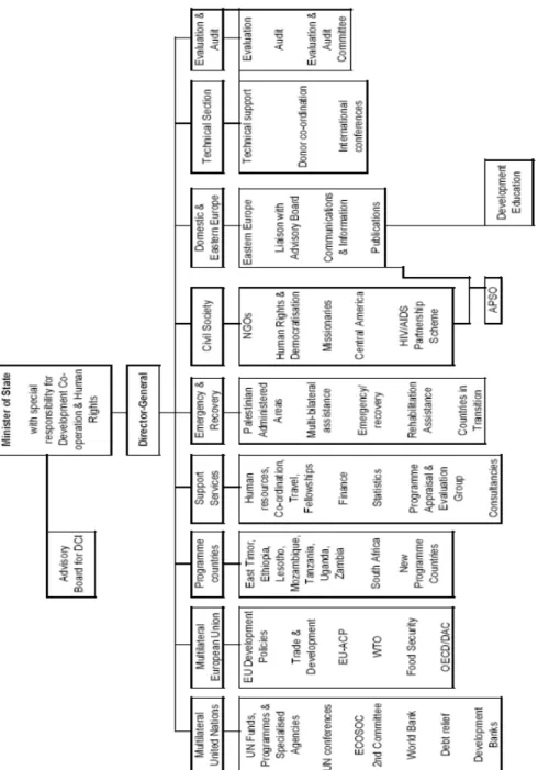 Figura 5 - Organograma da Direcção de Cooperação Irlandesa (DCI) 