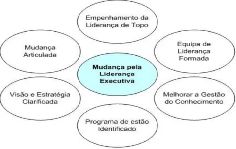 Figura 2.8 Mobilizar a mudança por meio de uma liderança executiva  Fonte: Santos (2008, p