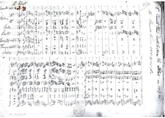 Fig. 20 – Página do manuscrito do I Andamento do 1º Concerto para Corneta de chaves (1834), Allegro Moderato