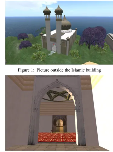 Figure 1:  Picture outside the Islamic building 