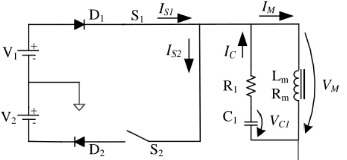 Fig. 6: Equivalent circuit for the steady-state operation mode for the range [-I α , I α ] 
