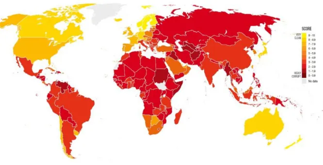 Gráfico 1 - Índice de Percepção de Corrupção, 2011 