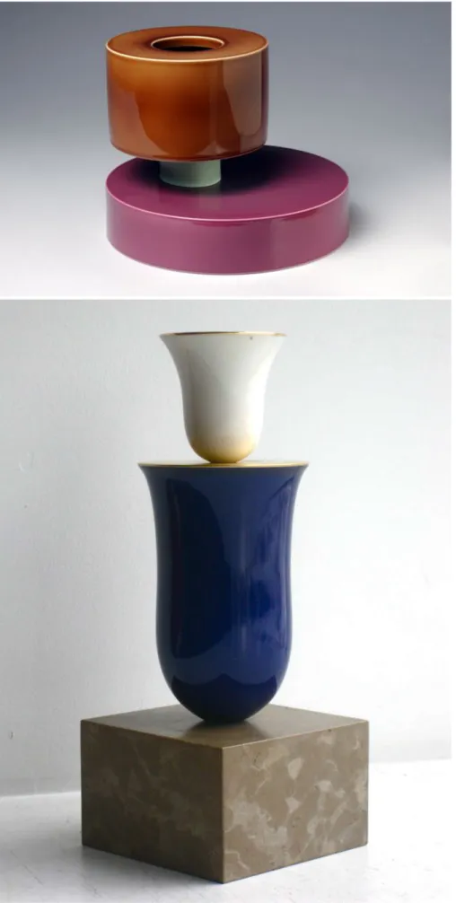 Fig. 13 e 14 - Tseui e Laure, E ore So sass, 1994, Manufacture Na onale de Sèvres, porcelana