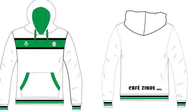 Figura 21  - Proposta gráfica de Sweatshirt para equipa Café Zinde. 