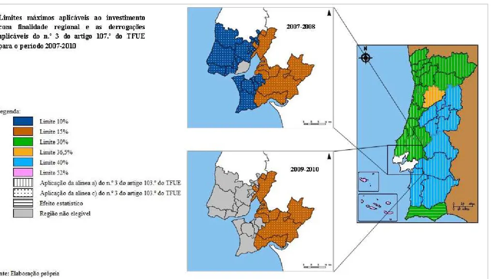 Ilustração 2 -Auxílios com finalidade regional para o período 2007-2010 