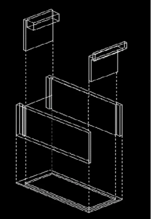 Figura 12 - Dimensões dos blocos grande e pequeno Figura 13 - Esquema de montagem dos blocos 