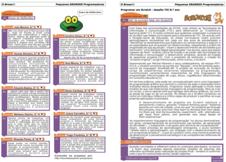 Figura 19 - Publicação de artigo sobre o Scratch no Jornal O Broas 2014 (1ª Edição) 
