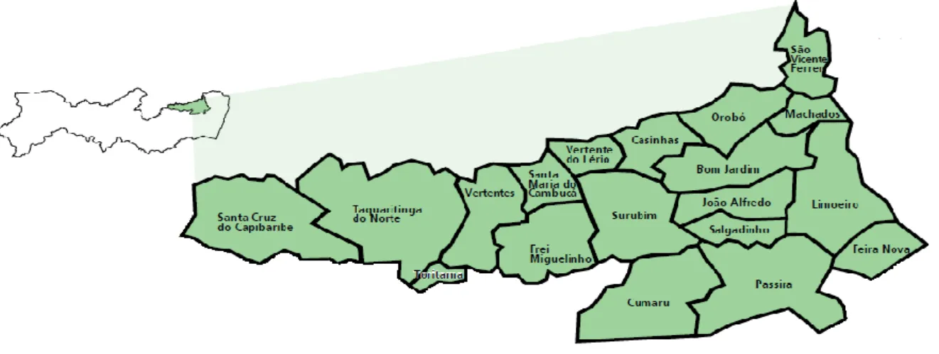 Figura 3.7 - Mapa da Região Agreste Setentrional 