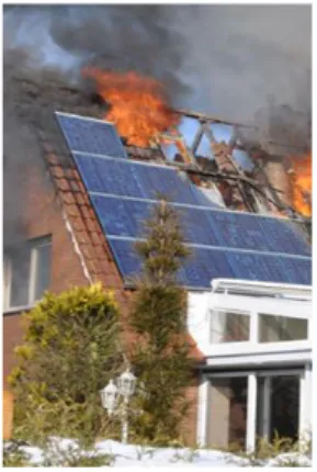 Figure 6 -  Fire involving photovoltaic panels  Source: Adapted. 7