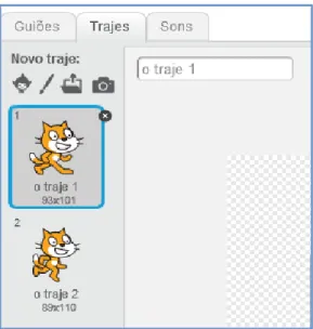 Figura 9 - Adicionar Trajes ao projeto 