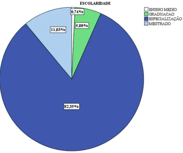 Gráfico 4: Escolaridade dos Mentores  Fonte: Banco de dados da pesquisa (2015) 