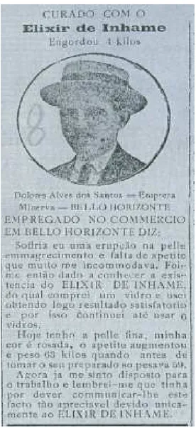 Figura 9- Elixir de Inhame. O Gazeta do Norte14 de dez de 1918. 