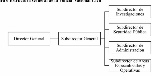 Figura 6 Estructura General de la Policía Nacional Civil
